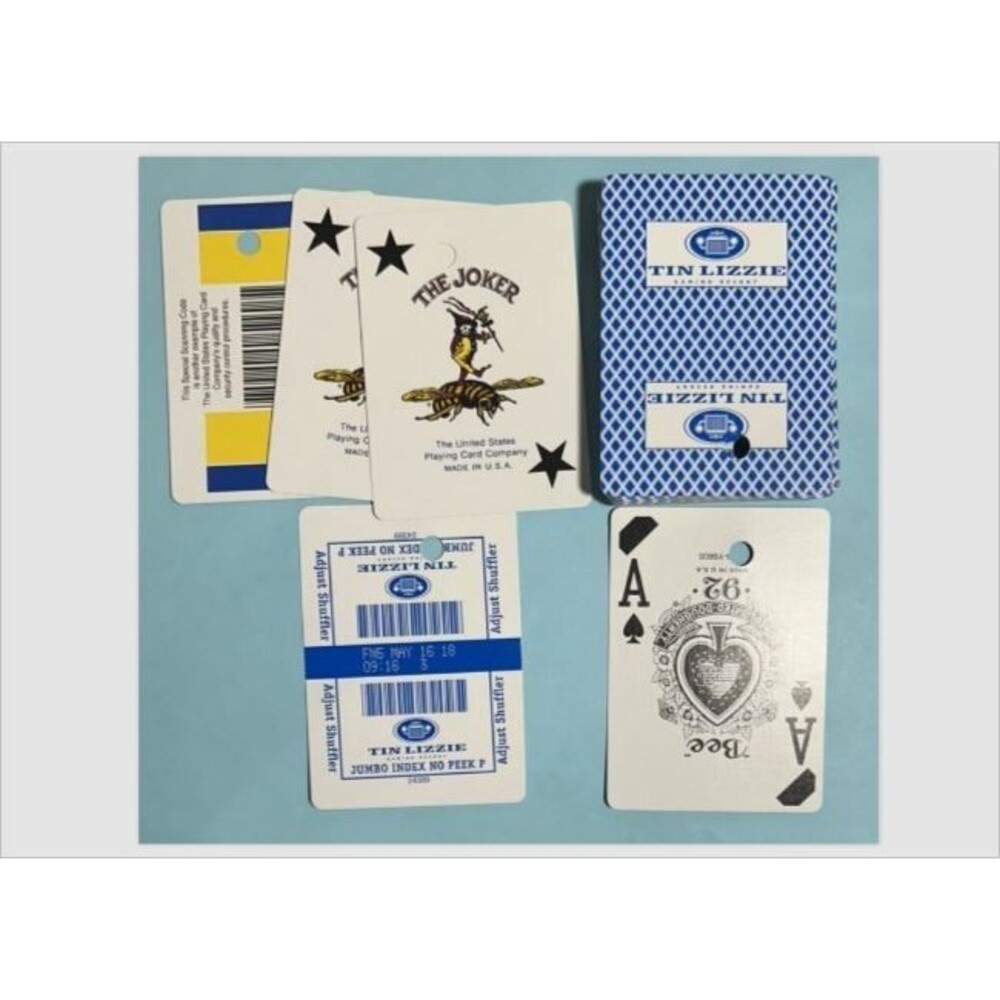 Tin Lizzie’s Deadwood Casino retired deck,BEE -Jumbo Index No Peek Poker Cards